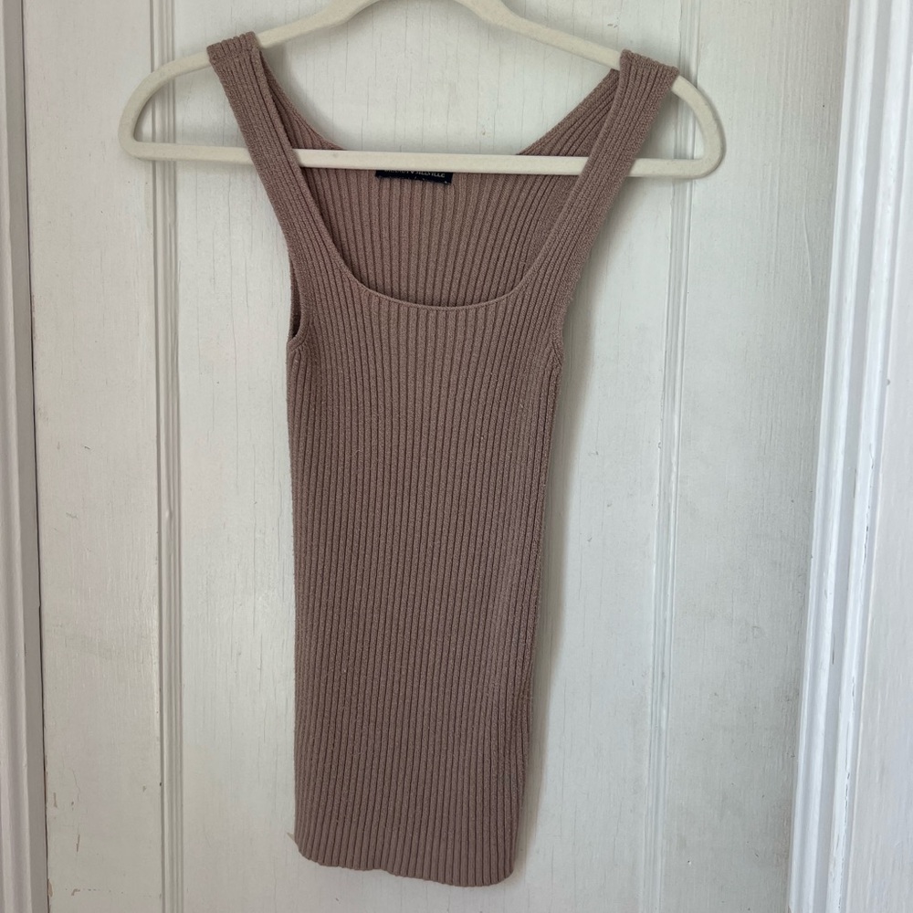 Brandy Melville Ribbed Brown Tank Top